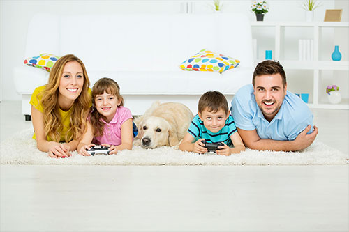 Family on Carpet