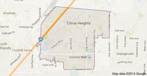 map citrus heights